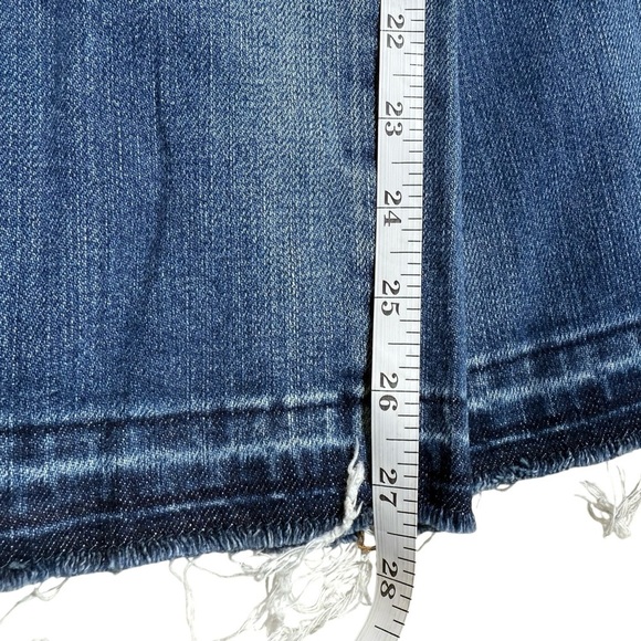 Theory Cropped Cigarette Jeans Size 25 Raw Hem Mid Rise Stretch Denim - Picture 4 of 6